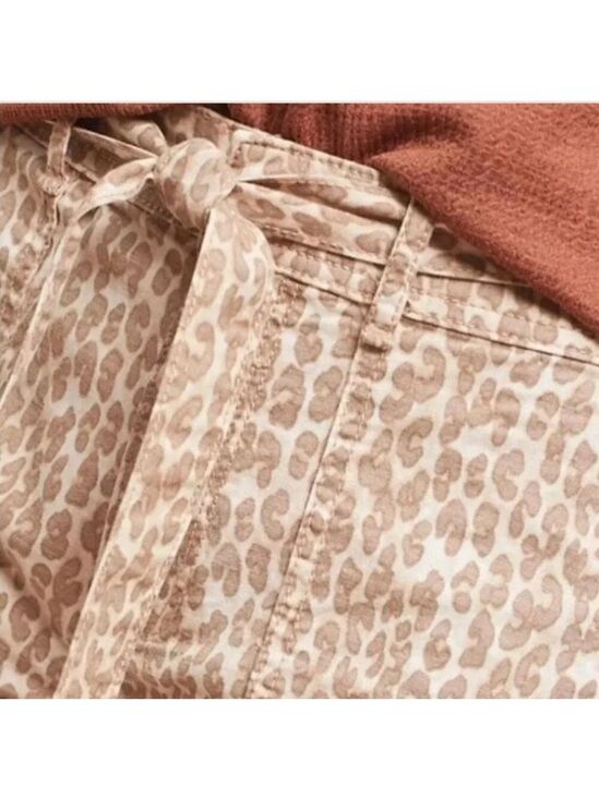Anthropologie Pilcro Wanderer Cropped Utility Pants Leopard Animal Print 27 NWT - Picture 5 of 14